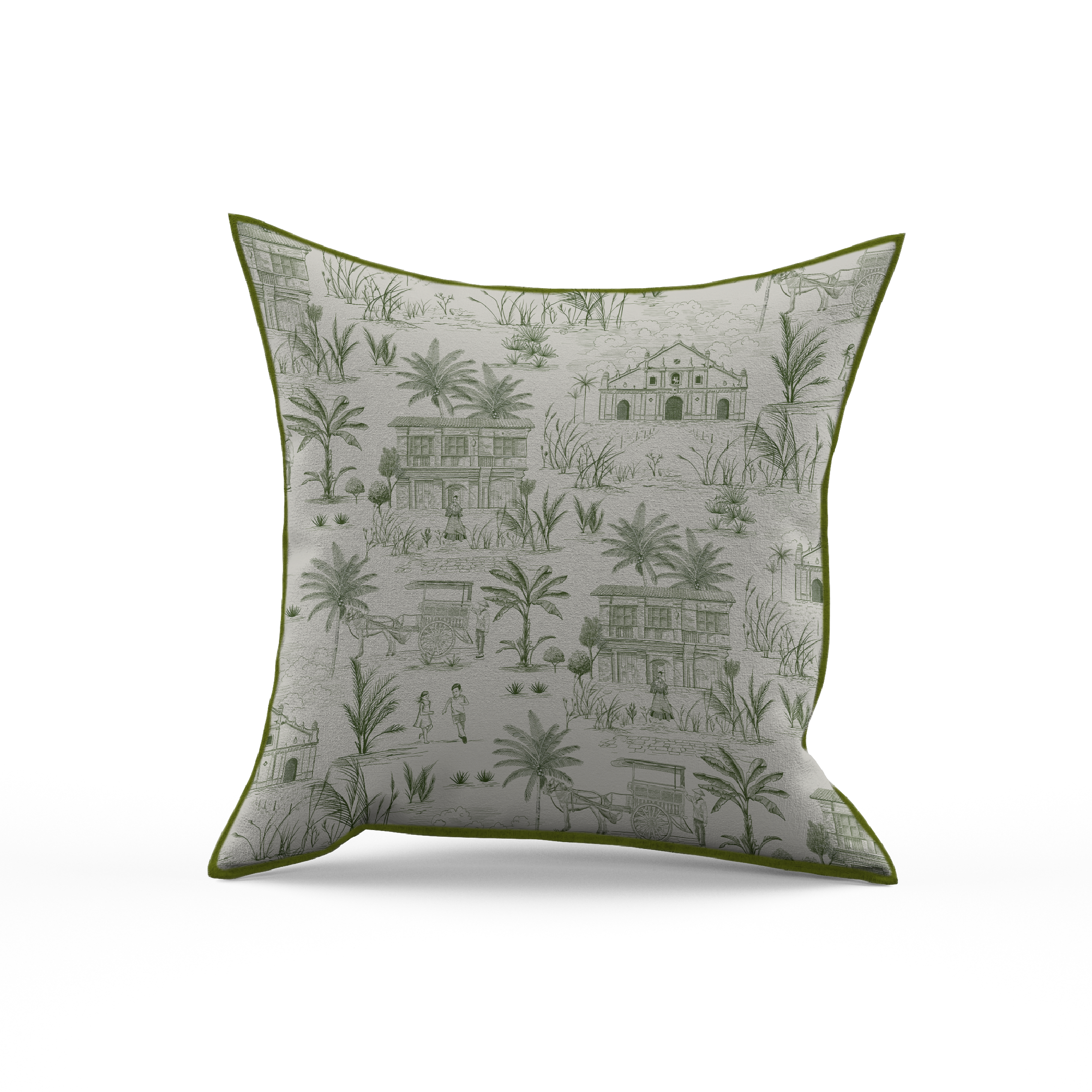 Vigan Verde - Throw Pillow Cover