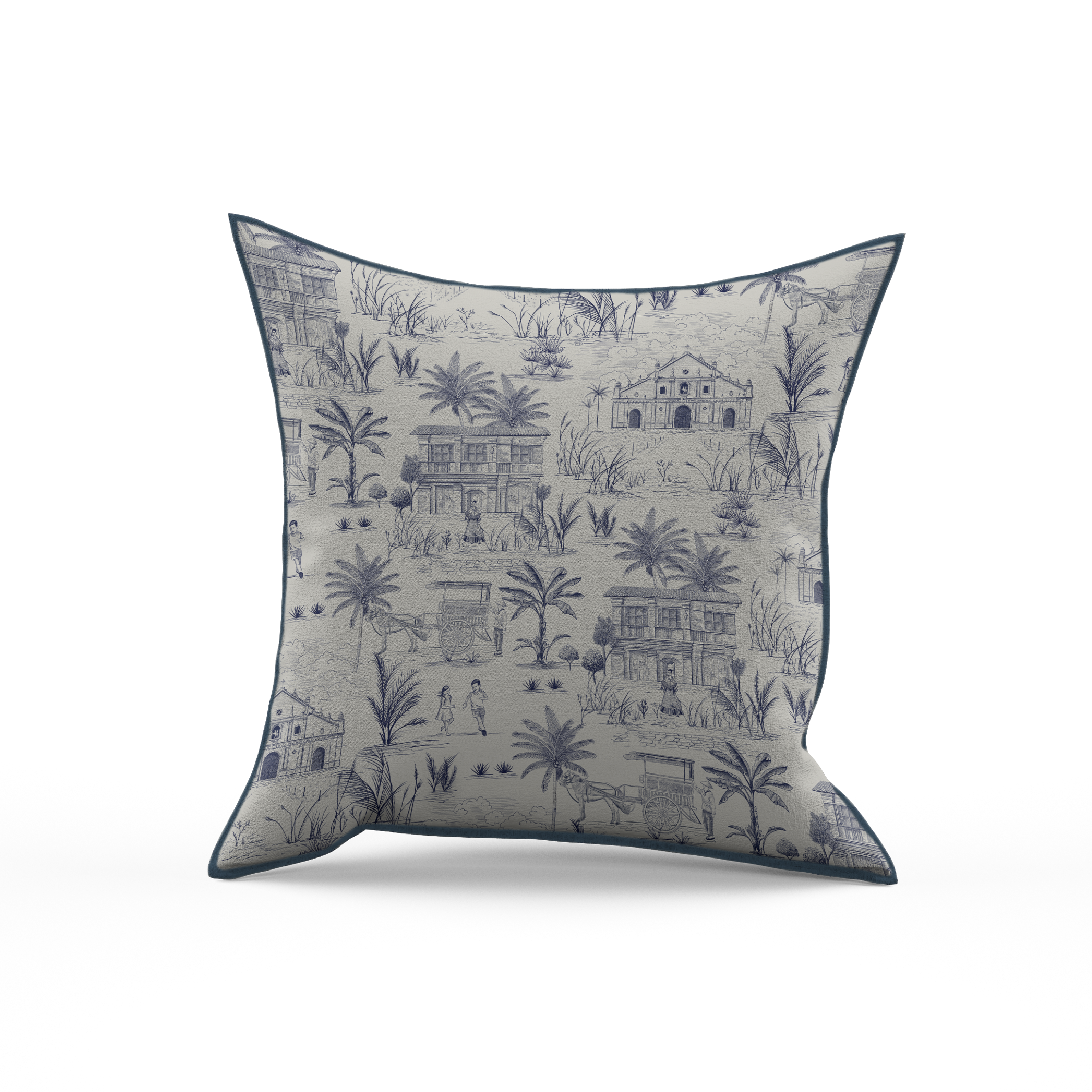 Vigan Azul - Throw Pillow Cover