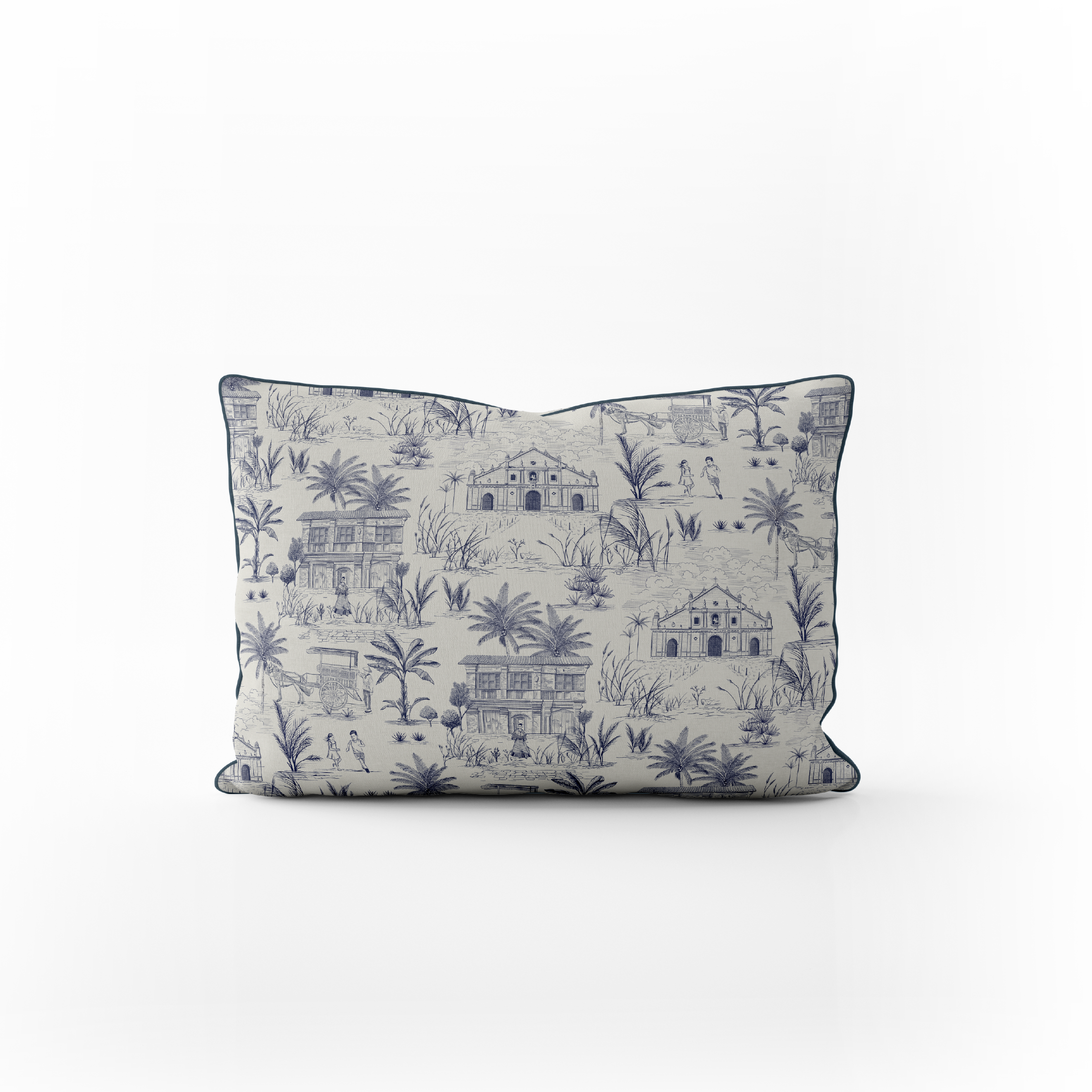 Vigan Azul - Lumbar Pillow Cover