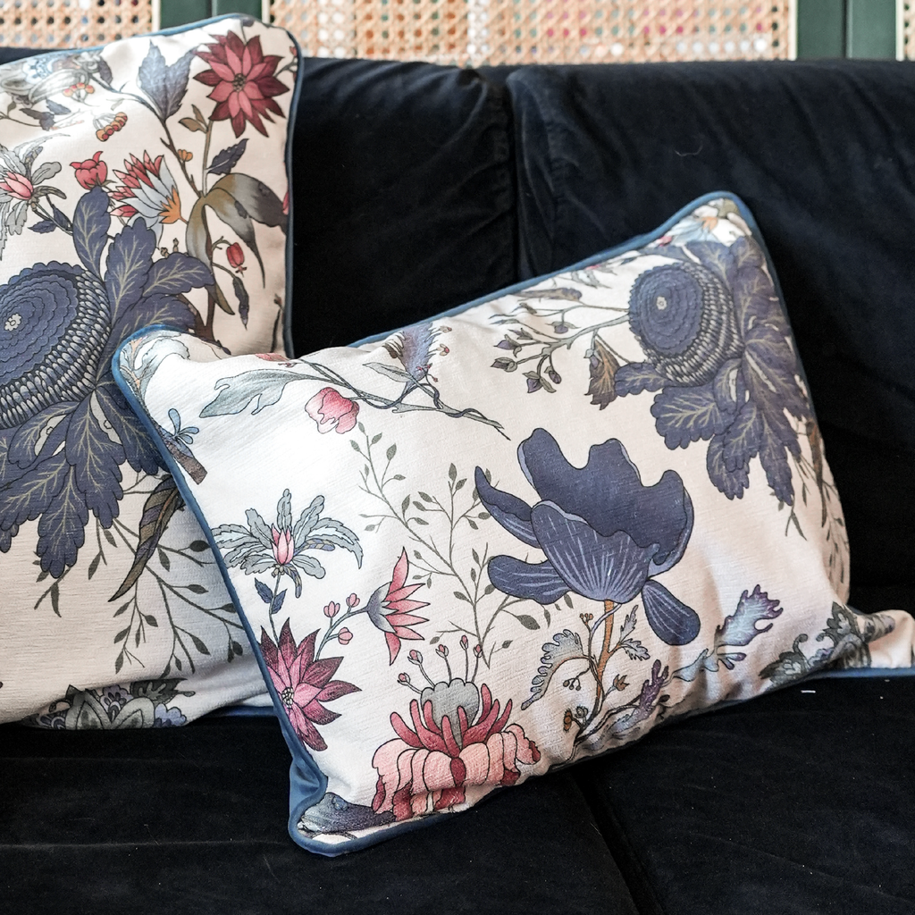 Floretta Beige - Lumbar Pillow Cover