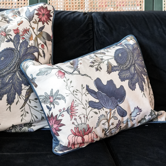 Floretta Beige - Lumbar Pillow Cover