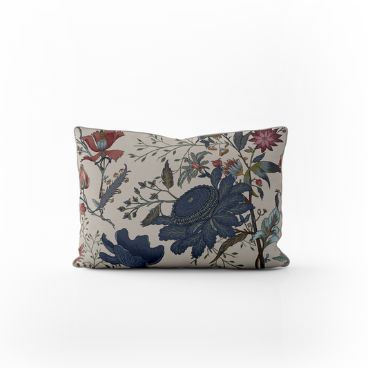 Floretta Beige - Lumbar Pillow Cover