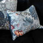 Floretta Light Blue - Lumbar Pillow Cover
