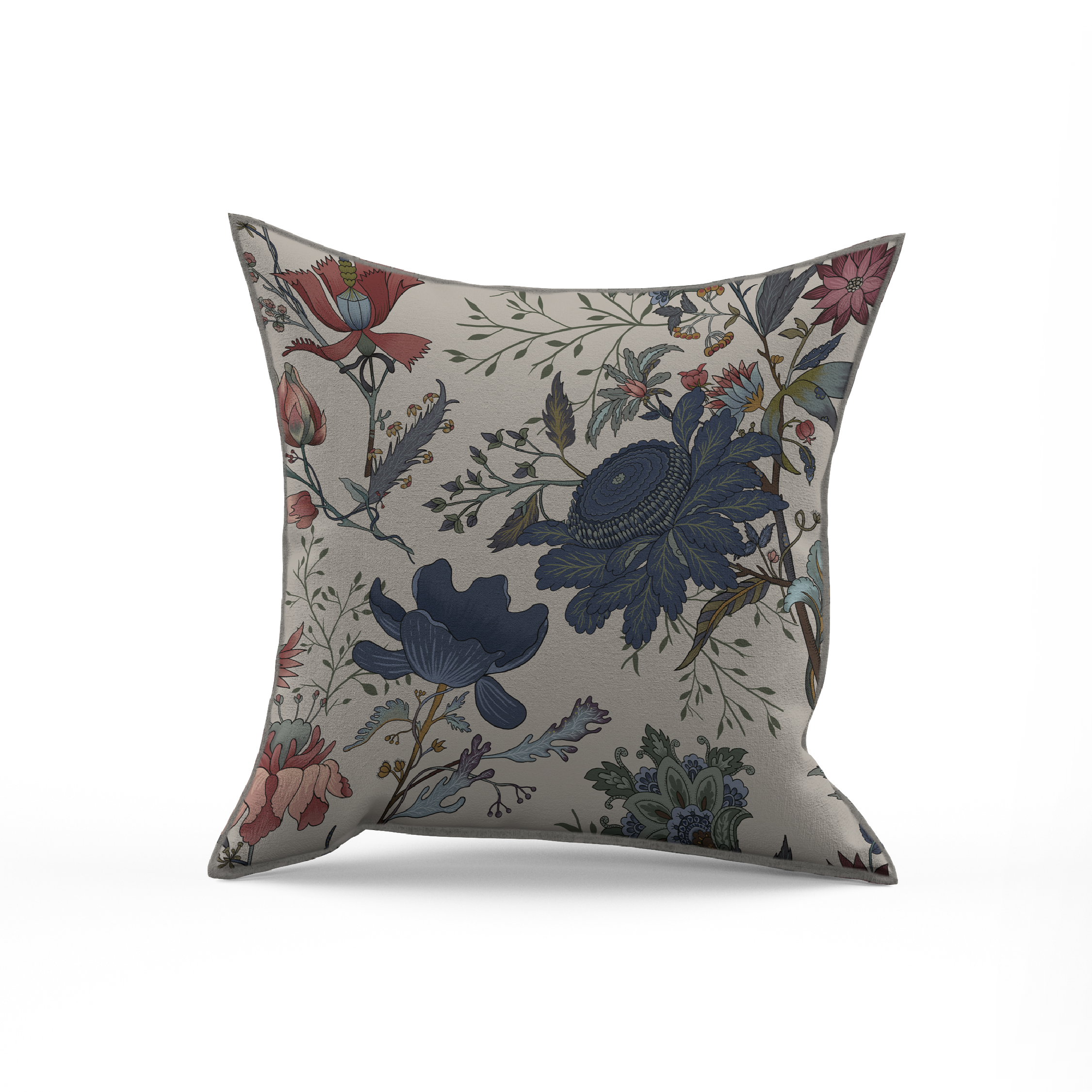 Floretta Beige - Throw Pillow Cover