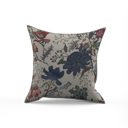 Floratta Beige - Throw Pillow Cover