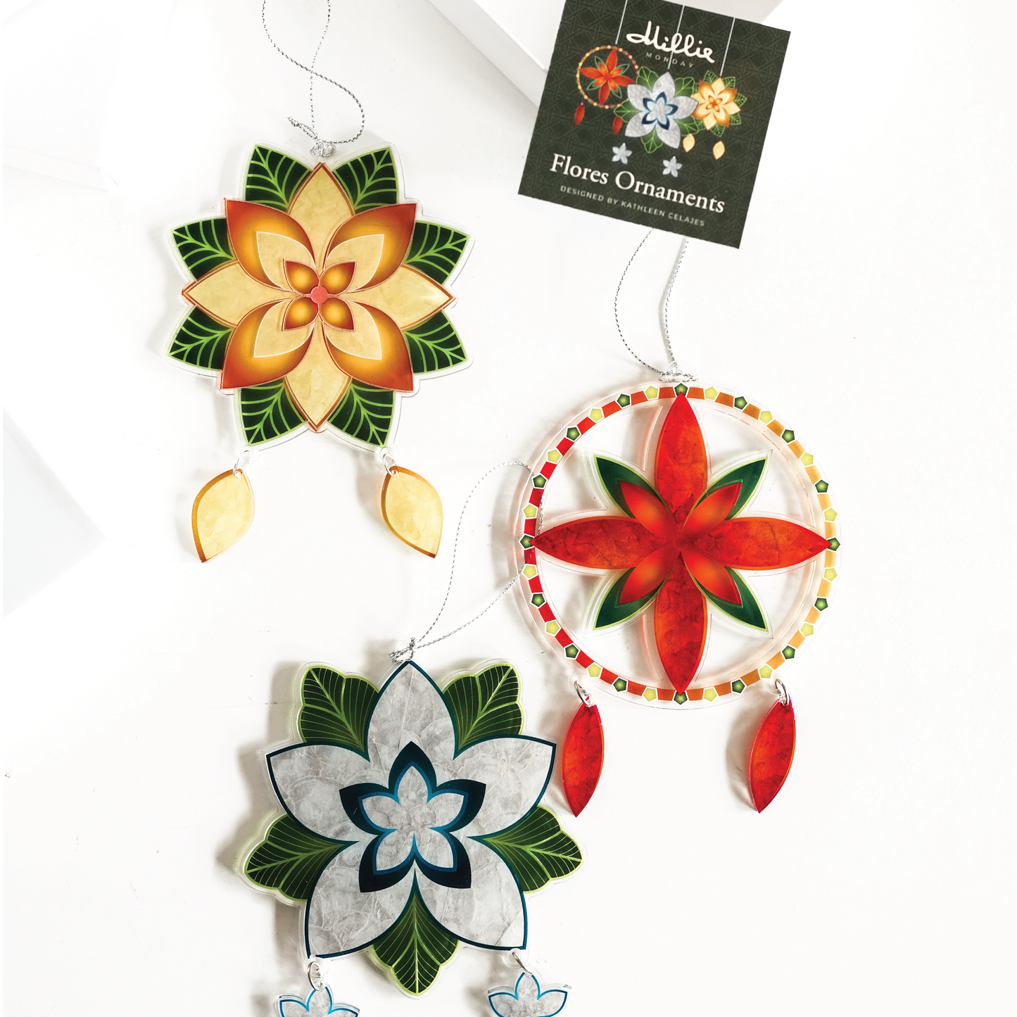 Flores Ornaments (set of 3)