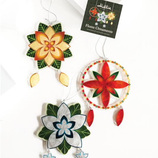 Flores Ornaments (set of 3)