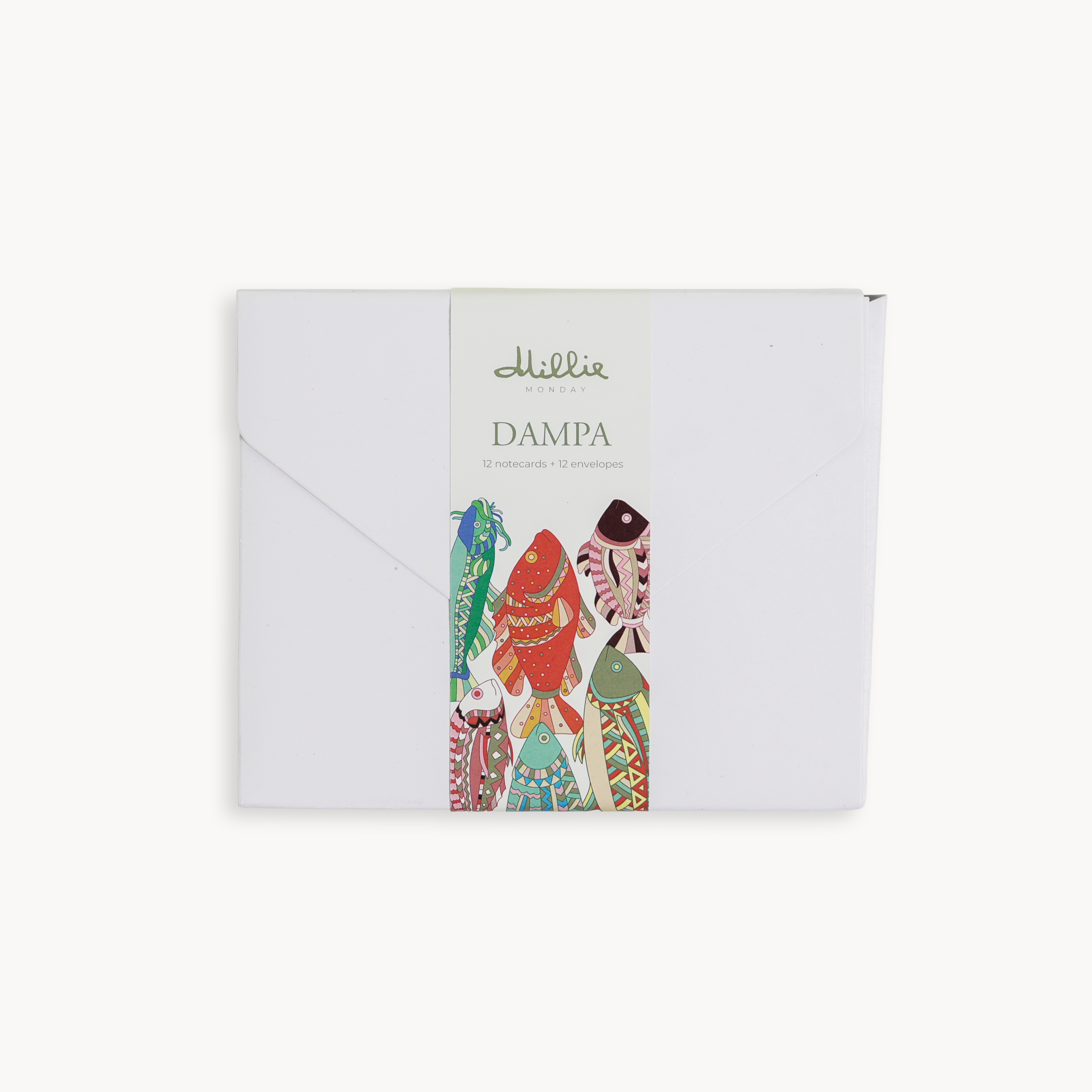 Dampa - Folded Cards with Envelopes Design 1 (set of 12)