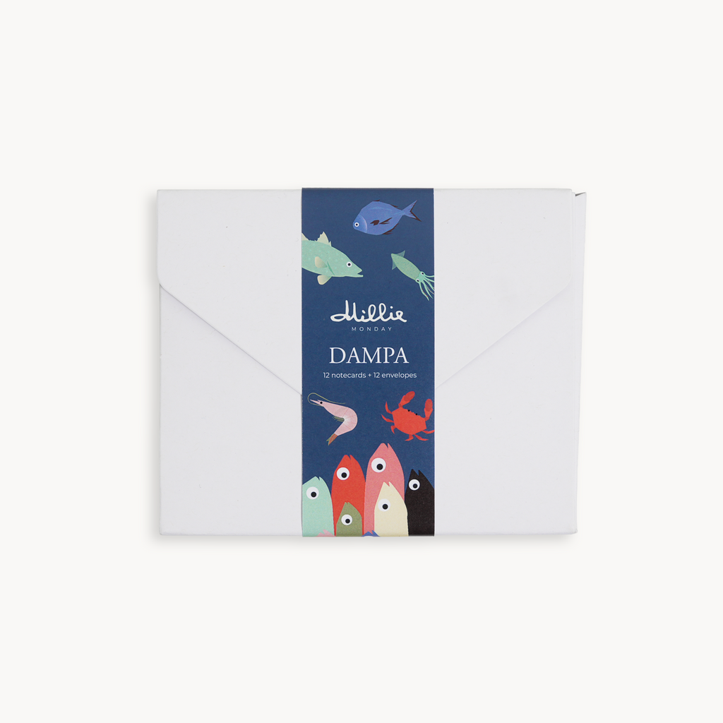 Dampa - Folded Cards with Envelopes Design 2 (set of 12)