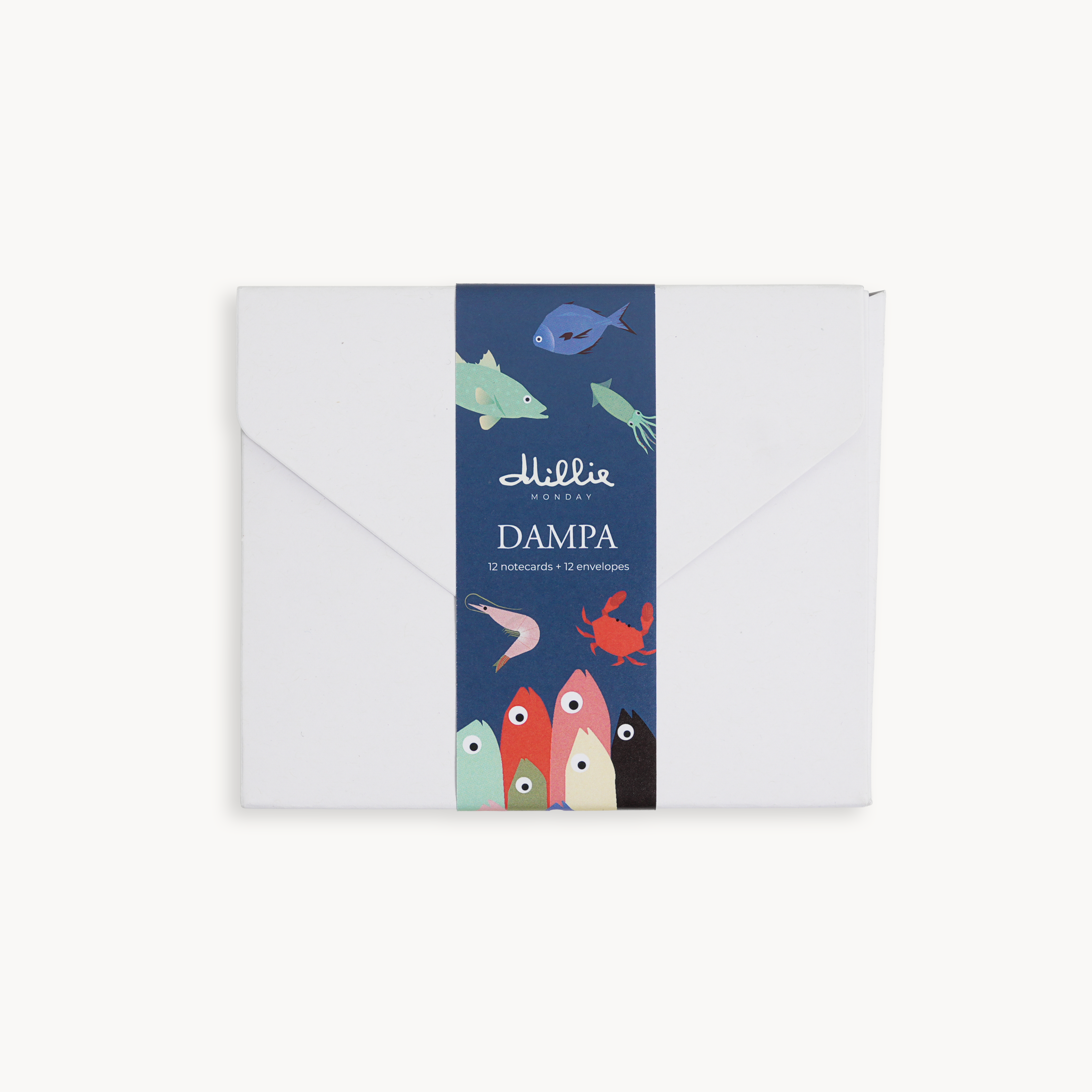 Dampa - Folded Cards with Envelopes Design 2 (set of 12)