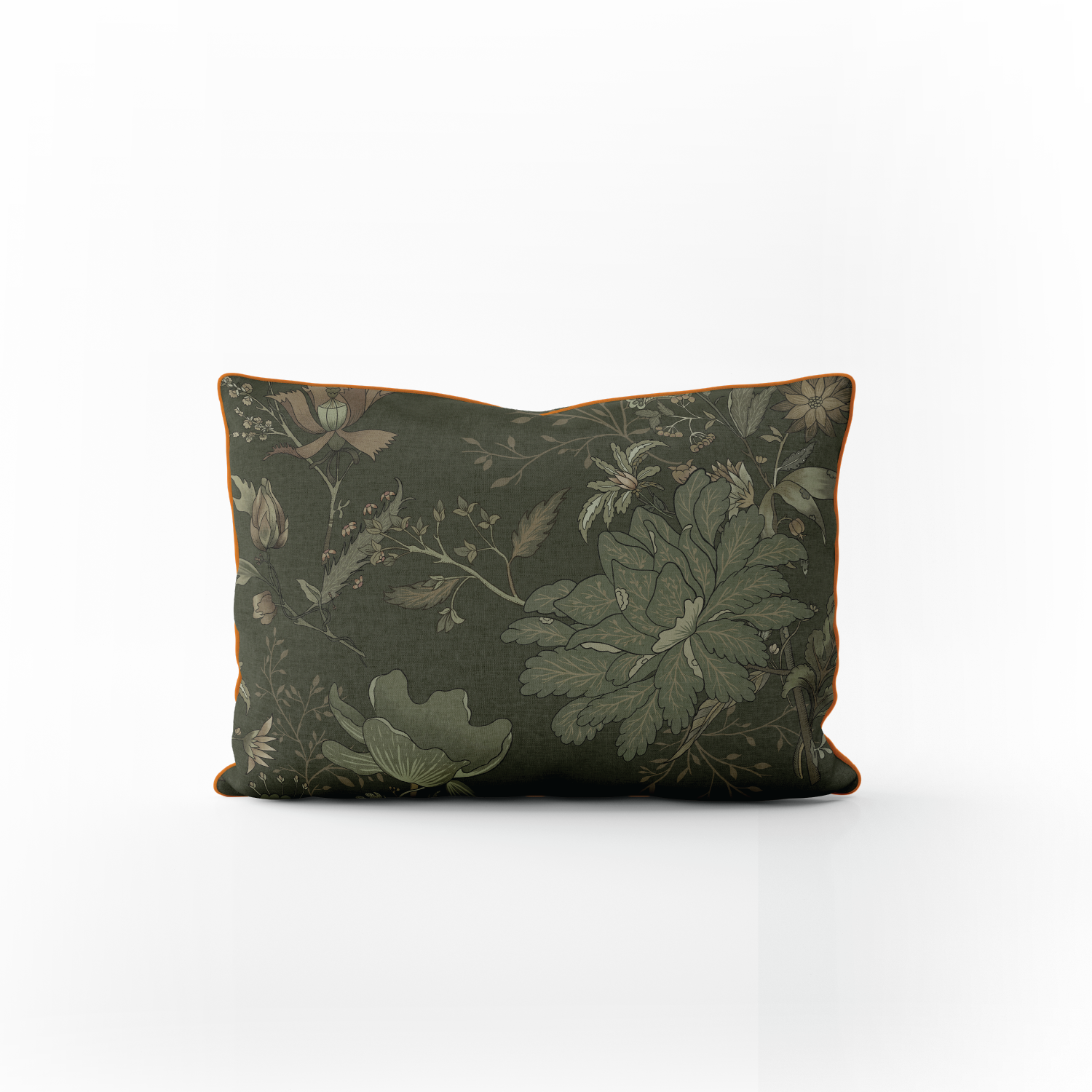 Floretta Olive - Lumbar Pillow Cover