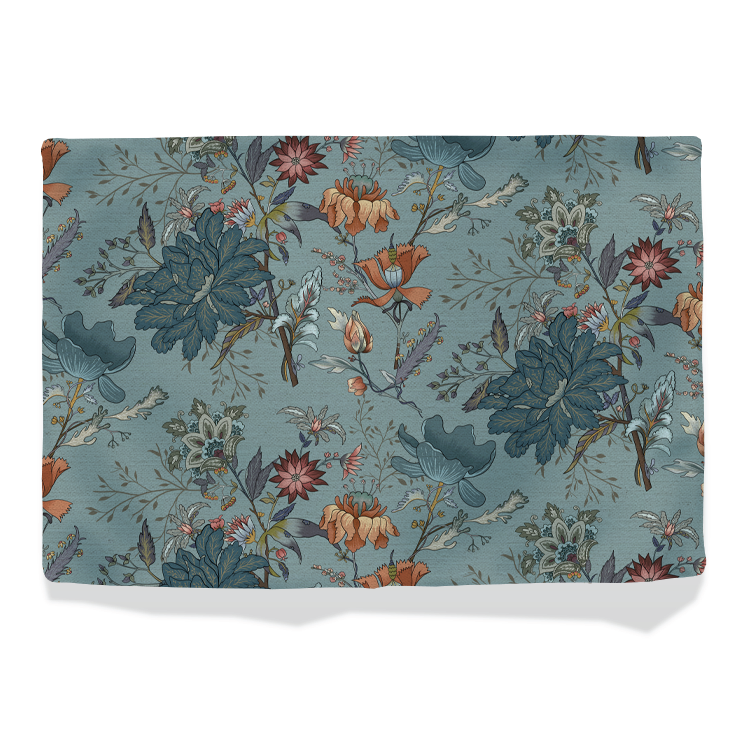 Floretta Light Blue - Fabric Placemat (set of 4) No Backing