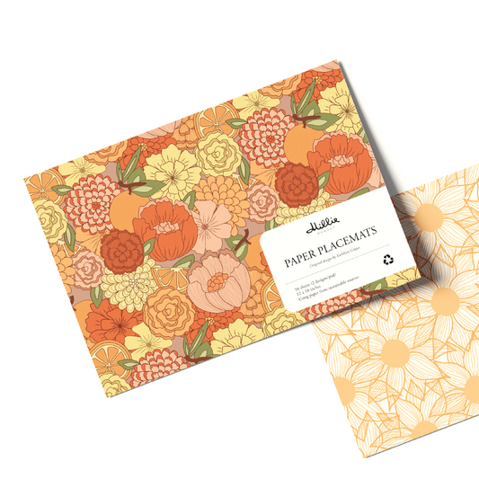 Blooming Orange - Paper Placemats