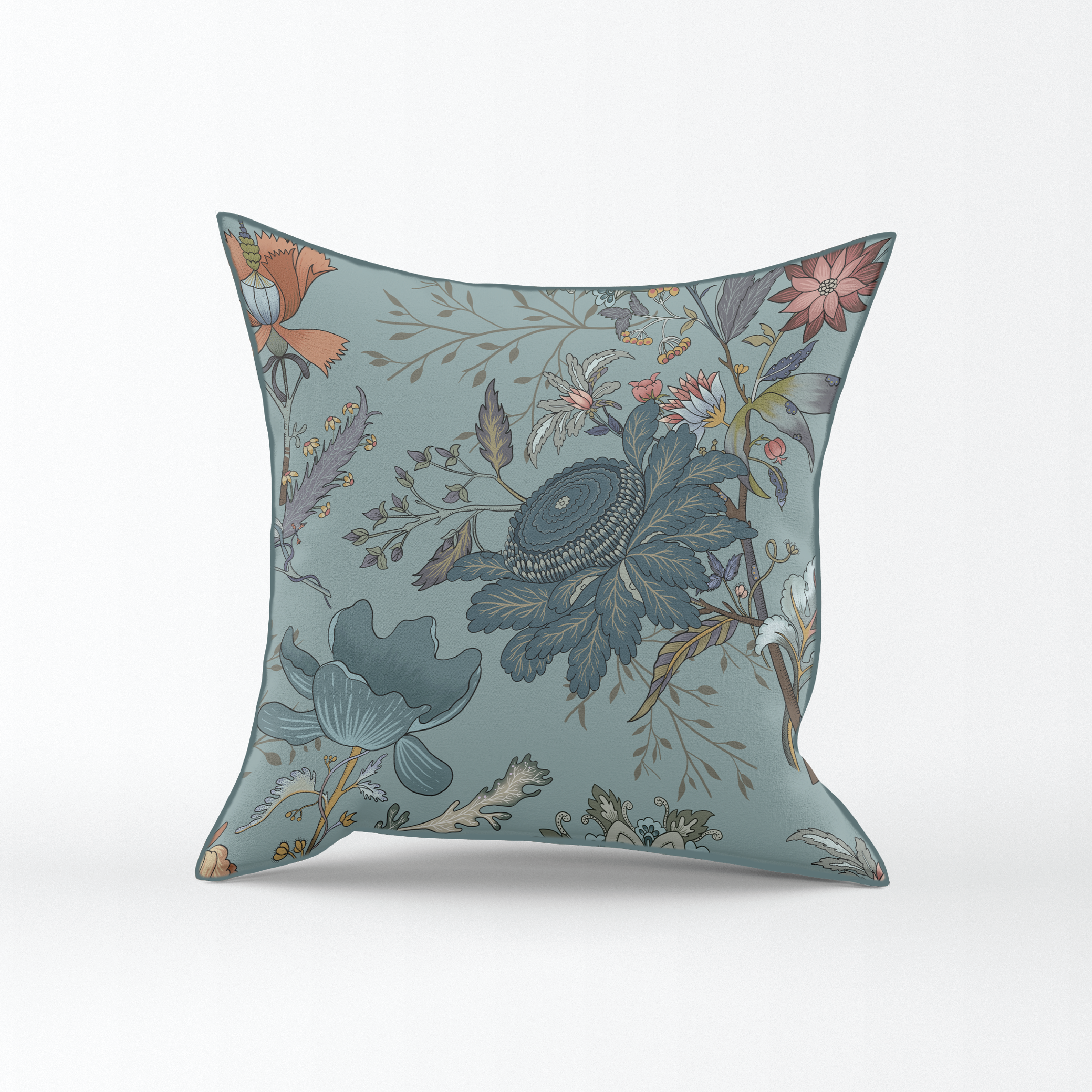 Floretta Light Blue - Throw Pillow Cover