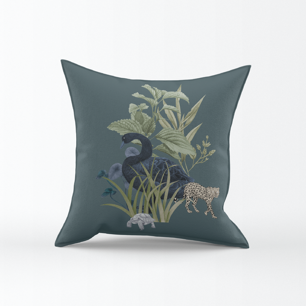 Evergreen Rain - Throw Pillow Cover