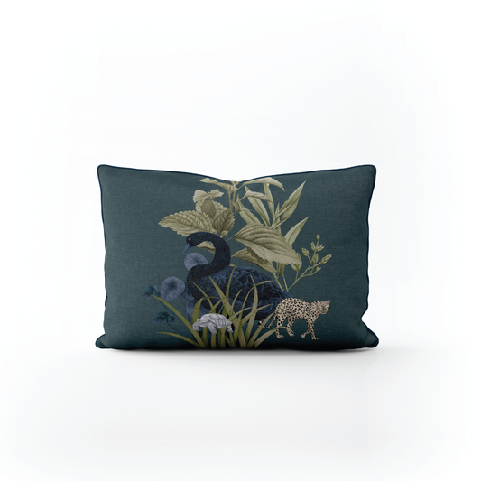 Evergreen Rain - Lumbar Pillow Cover