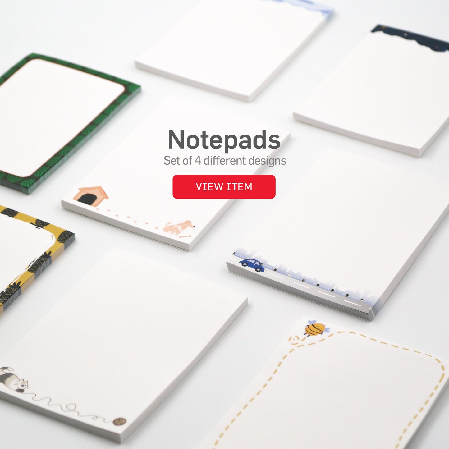 Notepads - Set of 4 different designs