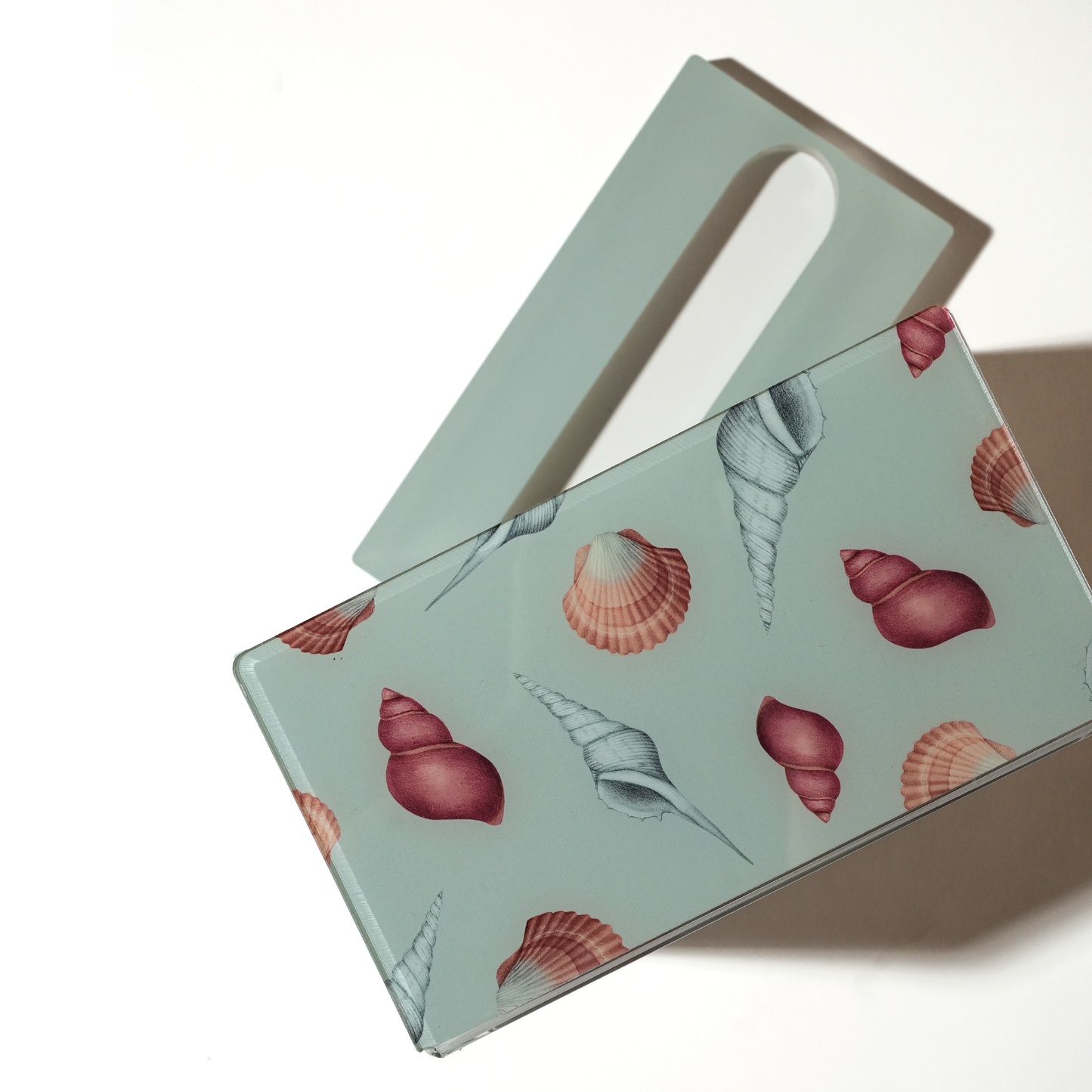 Seashells Seafoam - Hand Paper Towel Box